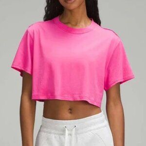 Lululemon Athletica Sonic Pink Cropped T-Shirt